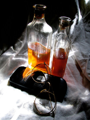 Old bottles and herbal remedies